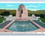 Mormon Battalion Monument State Capitol Salt Lake City Utah UNP WB Postc... - $3.91