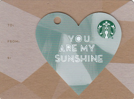 Starbucks 2016 You Are My Sunshine Mini Heart Collectible Gift Card New No Value - £2.33 GBP