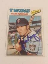 Glenn Borgmann Minnesota Twins 1977 Topps Autograph Card #87 READ DESCRIPTION - £3.82 GBP