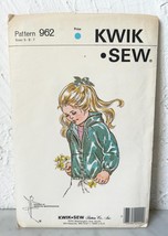 Vintage 1979 Kwik Sew Kids Lined Jacket Windbreaker Sewing Pattern 962 Sizes 5-7 - £8.92 GBP