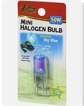 Zilla Reptile Terrarium Heat Lamps Mini Halogen Bulb, Day Blue, 50W - $10.88