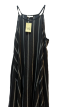 Forver Rose Couture USA made 2X sleeveless black white striped dress - $18.80