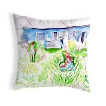 Betsy Drake Front Yard Garden No Cord Pillow 18x18 - £43.51 GBP