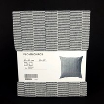 IKEA PLOMMONROS Cushion Cover Dark Blue White 20x20&quot; New - £12.55 GBP