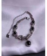 Grade A  Highly-translucent Black Jadeite Jade  Cabochons Designer Bracelet - $249.00