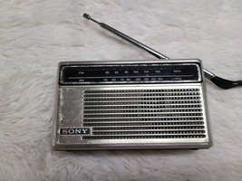 Vintage 1978 Sony TFM-6150W FM/AM 2 Band Transceiver Radio &amp; Wrist Strap Tested - £12.04 GBP
