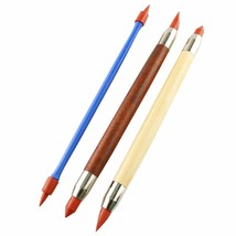 Clay Shaping Brushes 3Pcs Double Head Clay Color Rubber Tip Shapers Clay Pen Sha - £13.25 GBP