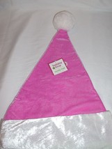 Adult Pink Velour Santa Hat White Trim Christmas Stocking Cap - £11.84 GBP