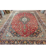 Perisan Rug 10x14, Red and Navy, Hand Knotted Wool Traditional Carpet - $5,800.00