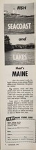 1961 Print Ad Maine Fishing Service Fish Seacoast &amp; Lakes Portland,ME - £11.10 GBP