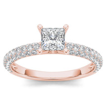 Authenticity Guarantee 
14K Rose Gold 1.00 Ct Princess Cut Diamond Classic En... - £1,278.96 GBP