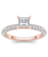 Authenticity Guarantee 
14K Rose Gold 1.00 Ct Princess Cut Diamond Classic En... - $1,599.99