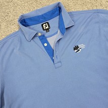 FootJoy Polo Shirt Mens XL Blue Short Sleeve Pullover Geographic Stretch... - $22.72