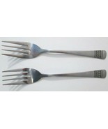 Set of 2 Utica Richfield Solid Dinner Forks 6 1/4&quot; Stamped Utica Stainle... - £6.26 GBP