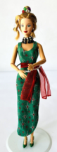 Altered Holiday Surprise Barbie Doll Green Formal Dress Added Jewelry New Hairdo - £15.42 GBP