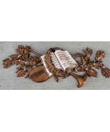 Vtg Syroco Wall Hanging Large Gold Musical Lyre Trumpet Sheet Music - $1,222.86 MXN