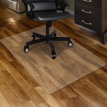 Clear Chair Mat For Hardwood Floor 44 X 58 Inches Transparent Floor Mats Wood/Ti - £63.19 GBP