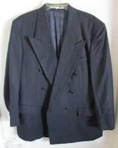 Men&#39;s Hugo Boss Al Capone 100% Virgin Wool Dark Blue Pinstripe Sport Coa... - £46.60 GBP
