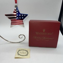 Waterford Holiday Heirlooms Glass Star Ornaments Stars and Stripes NIB 2010 - £28.06 GBP