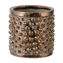 A&amp;B Home 8&quot; Gold Tribal Chic Small Round Ceramic Planter - £31.56 GBP