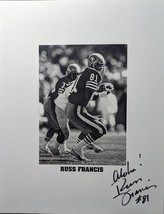 NFL&#39;s Russell Ross Francis #81 Signed B&amp;W Photo - £23.42 GBP