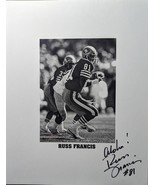 NFL&#39;s Russell Ross Francis #81 Signed B&amp;W Photo - £23.91 GBP