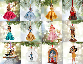 Disney Store Christmas Ornament Belle Aurora Jasmine Snow White Olaf Doc 2015 So - $49.95