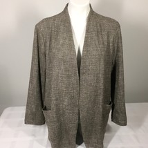 Eileen Fisher Petite Medium Jacket Cotton Slub Tweed with Silk Lining - $38.00
