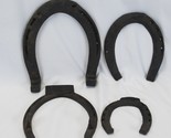 Horseshoes lot of 4  8&quot;  to 4&quot;  Hoof Boots Horseshoe Extended Heels Wedge - $37.23