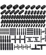 115PCS Nylon Vacuum Connector &amp; Plug Hose End Cap Assortment Kit Black - $444.75 MXN