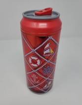 Cool Gear 16oz Drink Nautical Red Can Travel Cup Bpa Free Sailing Trendy - £9.02 GBP