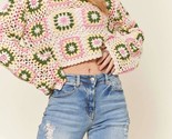 Trendsi Adora Multicolor Crochet Crop Top Natural - $54.00