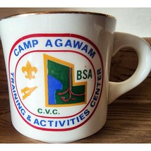 Vintage Boy Scouts of America Camp Agawam Training &amp; Activities CVC Mug ... - $9.47