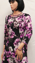 JESSICA HOWARD Purple Pink Black Jewel Neck Social Dress 6 NWT - $27.38 CAD