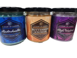 3 Scented Candles in 8oz jar with lid~ Soy~Vegan ~A Court of Candles - $19.70