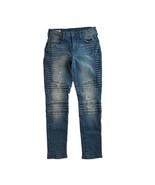 True Religion Moto Blue Halle Mid Rise Medium Wash Super Skinny Jeans Womens 28 - $34.99