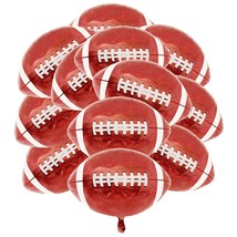 12 Pieces 21 Inches Large Foil , Football Shaped Aluminum Foil Balloons ... - £13.31 GBP