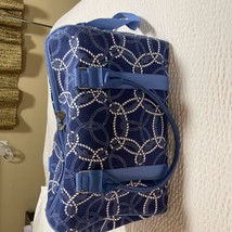 Buckhead Betties Blue &amp; White Duffle Bag 2 Handles And Adjustable Strap - £14.27 GBP