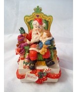 Vintage Christmas Box BELIEVE Santa &amp; kids &quot;Santa Claus is Coming to Tow... - $18.70