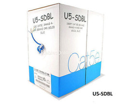 1000Ft Cat5E Rj45 24Awg 350Mhz Cmr Solid Blue Ethernet Cable Pull Box, U... - $173.99