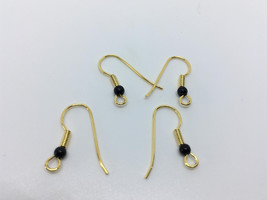 500 pcs  14 kt gold overlay  hook ear wires, earring hooks, fish hook ea... - £21.57 GBP