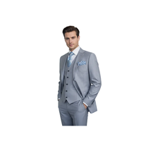 Men Suit BERLUSCONI Turkey 100% Italian Wool Super 180's 3pc Vested #Ber8 Gray image 9