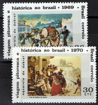 ZAYIX Brazil 1141-1141A MNH NG As Issued Jean Baptiste Debret Painter 062723S127 - £1.20 GBP