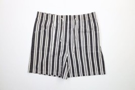 Vintage 90s Streetwear Womens Large Faded Striped Baggy Fit Bermuda Shor... - $34.60
