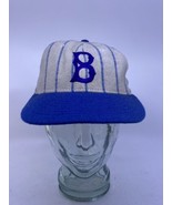 Vintage American Needle Brooklyn Dodgers Pinstripe Gray Blue Flannel Hat... - £19.45 GBP
