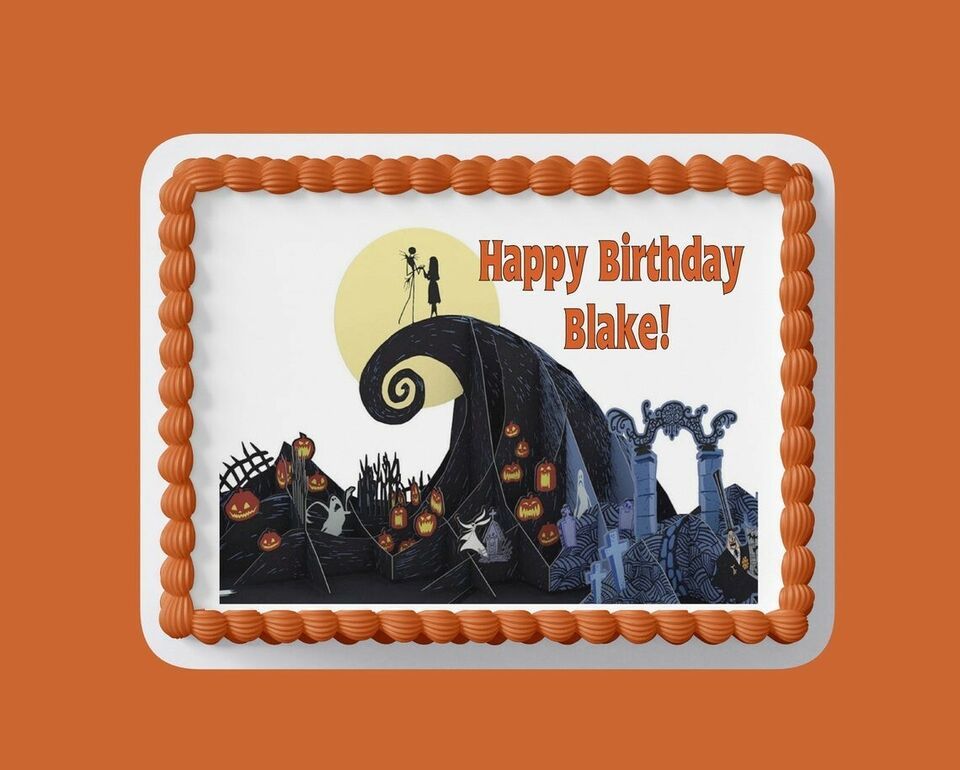 Custom Edible Birthday Cake Topper/ Peel like a sticker - $9.89