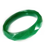 Christmas Green Glitter Resin Faceted Bangle Bracelet for Women Girls Fa... - £17.26 GBP