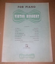 Victor Herbert For Piano Songbook Vintage 1911 M. Witmark &amp; Sons - $34.21 CAD