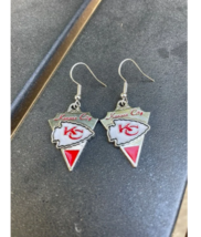 New Kansas City Chiefs Nfl Silver Dangle Earrings Non-Allergenic Super Bowl Cham - £9.30 GBP