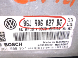 12-13 VOLKSWAGEN  TIGUAN  2.0L  /ENGINE COMPUTER.ECU image 3